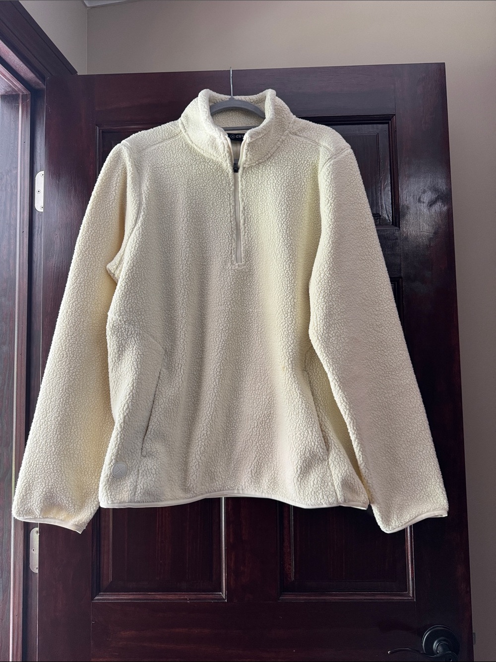 Cuts Clothing Cream Sherpa Zip-Up Pullover